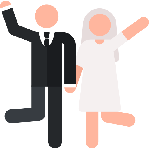 recién casados icono gratis