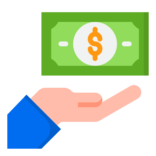 Money srip Flat icon