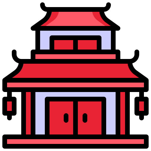 Chinese temple Generic Outline Color icon