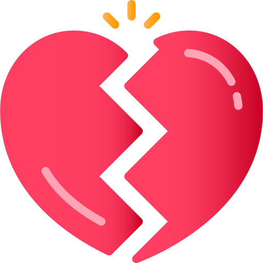 Broken heart - Free love and romance icons