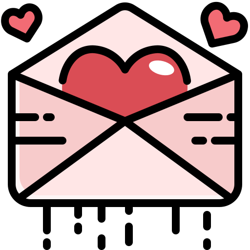 carta de amor icono gratis