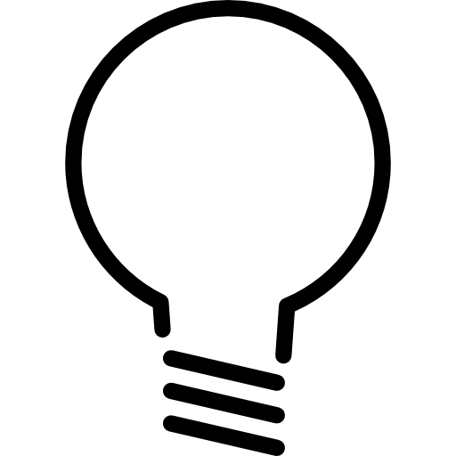 Light bulb Retinaicons Lineal icon