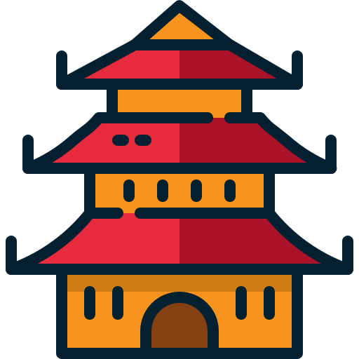 Pagoda Mangsaabguru Lineal Color icon