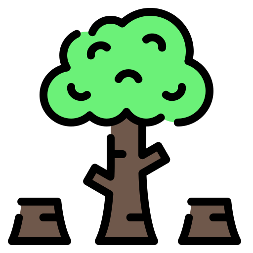 Deforestation Generic Outline Color icon