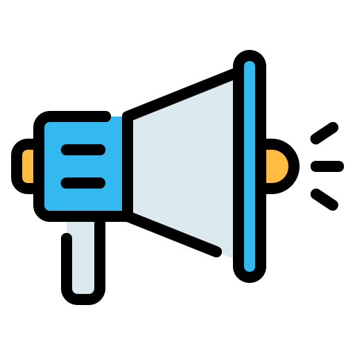 Megaphone Generic Outline Color icon