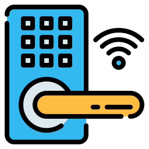 Door lock Generic Outline Color icon