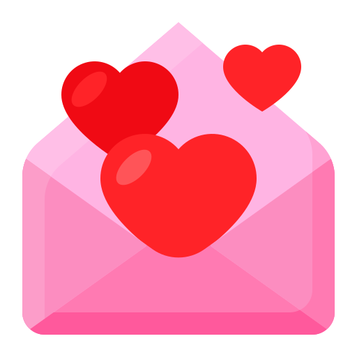 carta de amor icono gratis