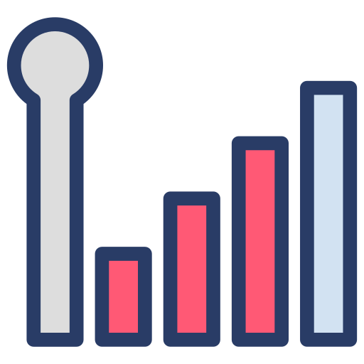 tabla de crecimiento icono gratis