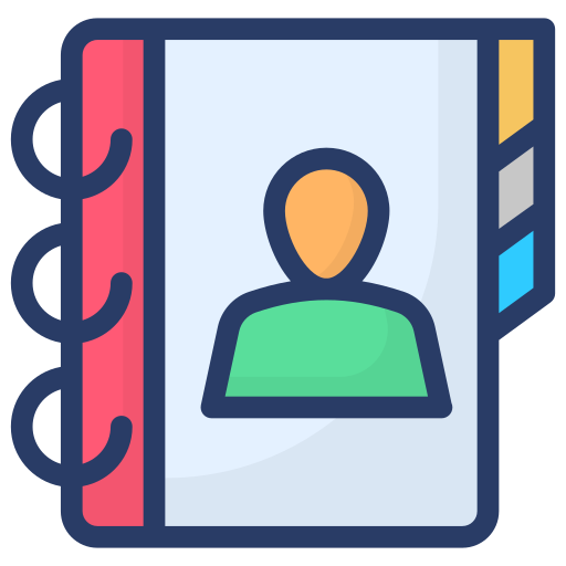 Contact book Generic Outline Color icon