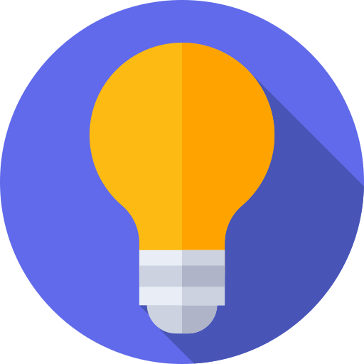 Light Bulb Flat Circular Flat Icon