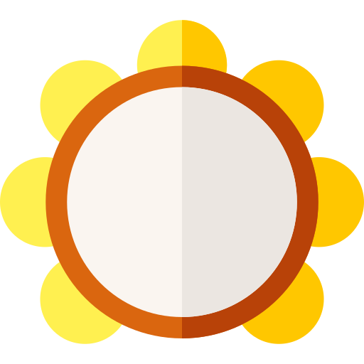 Tambourine icon Basic Rounded Flat