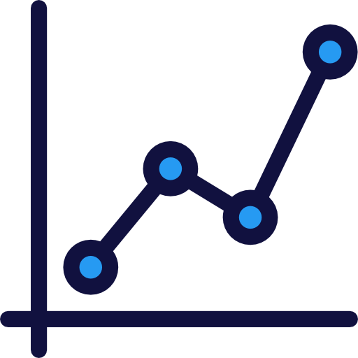 gráfico de línea icono gratis