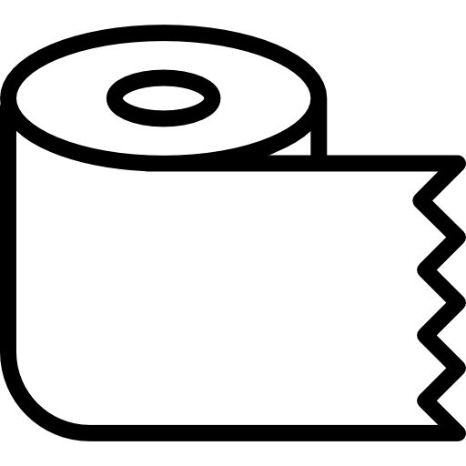 Toilet paper Retinaicons Lineal icon