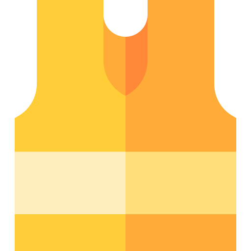 High visibility vest Basic Straight Flat icon