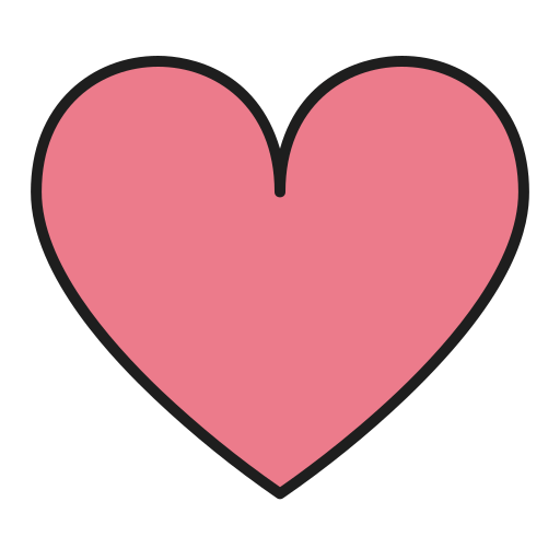 Heart Generic Outline Color icon