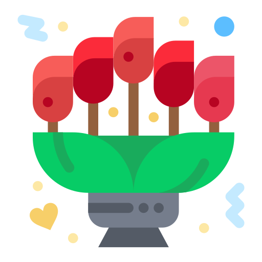 ramo de flores icono gratis