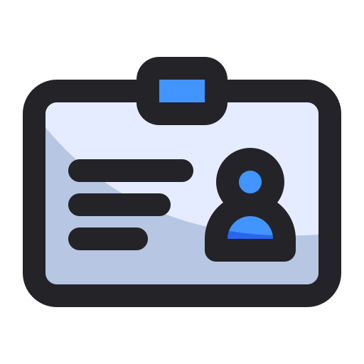 Id Card Generic Outline Color Icon