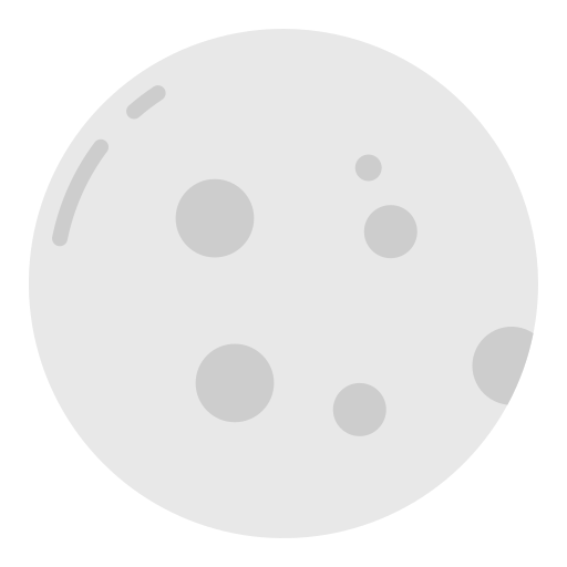 Flat Moon Icon 