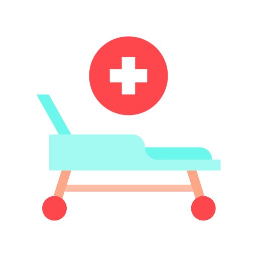 Hospital bed Good Ware Flat icon
