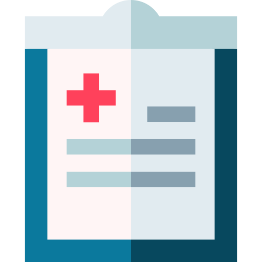 Medical history Basic Straight Flat icon