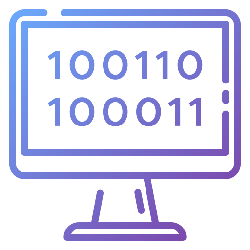 código binario icono gratis