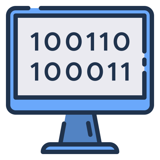 código binario icono gratis