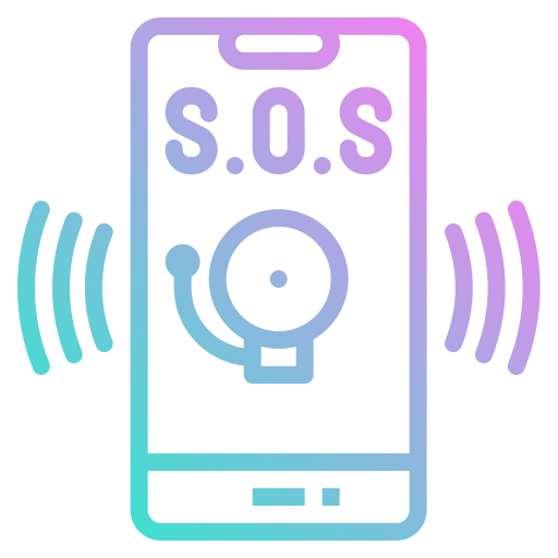 llamada de socorro icono gratis