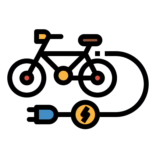 bicicleta eléctrica icono gratis