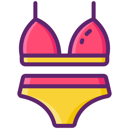 Bikini Flaticons Lineal Color icon