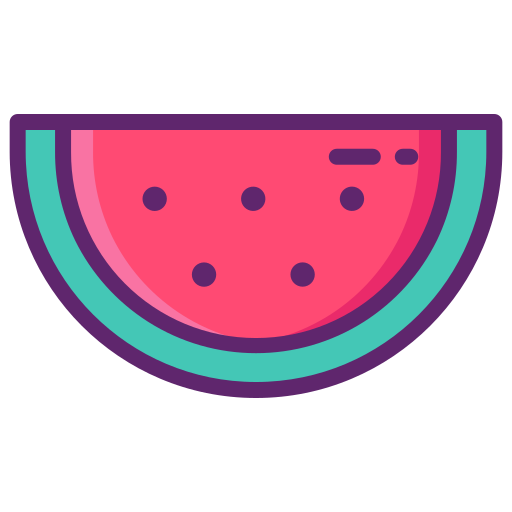 Watermelon Flaticons Lineal Color icon