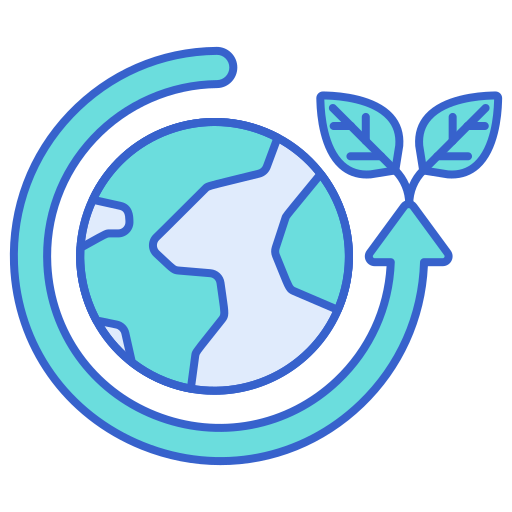 Green earth Flaticons Lineal Color icon