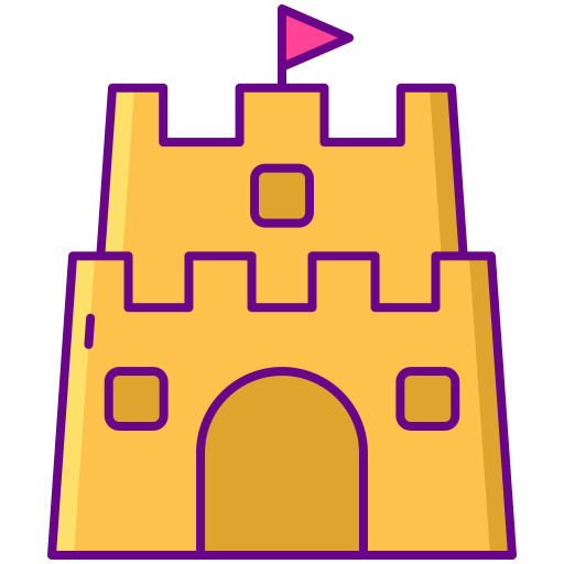 castillo de arena icono gratis