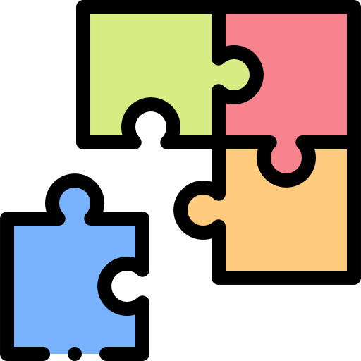 Puzzle Detailed Rounded Lineal color icon