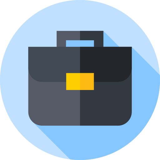 Briefcase Flat Circular Flat icon