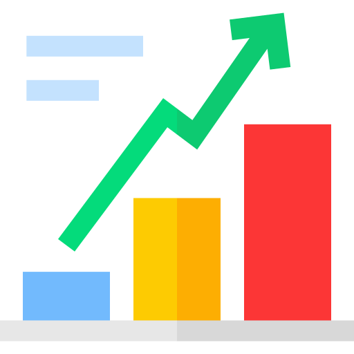 Growth Basic Straight Flat icon