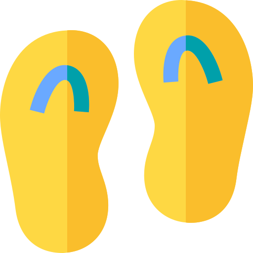 Flip flops Basic Straight Flat icon