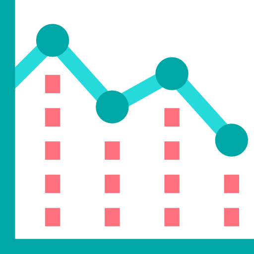 Line chart free icon