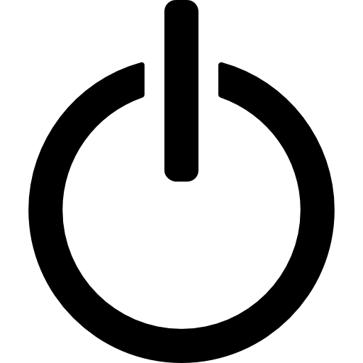 power button icon flat