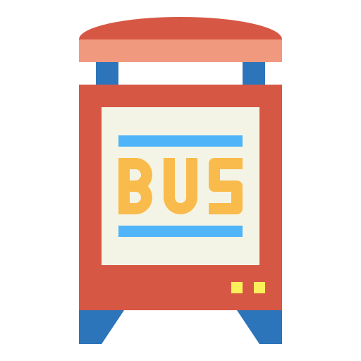 parada de autobús icono gratis