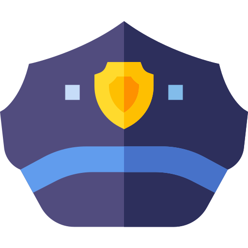 sombrero de policía icono gratis