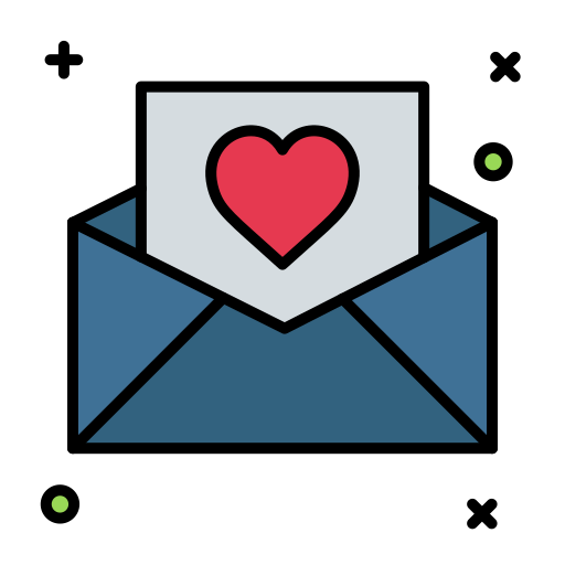 carta de amor icono gratis