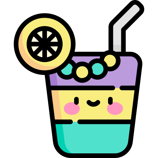 Cocktail Kawaii Lineal color icon