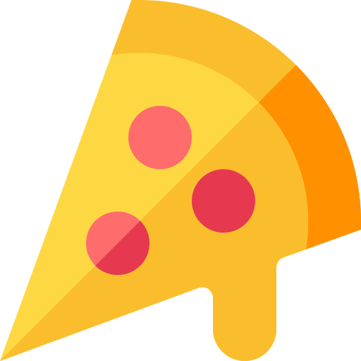 Pizza slice Basic Straight Flat icon