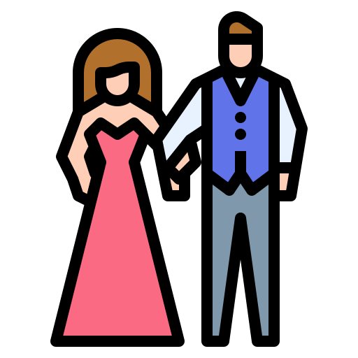 recién casados icono gratis