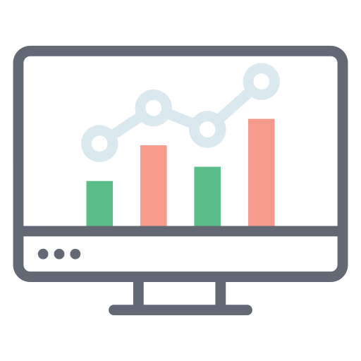 analítica de datos icono gratis
