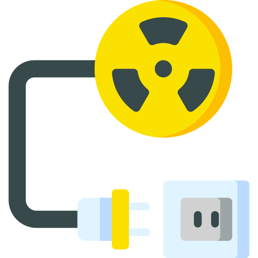 la energía nuclear icono gratis