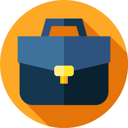 Briefcase Flat Circular Flat icon