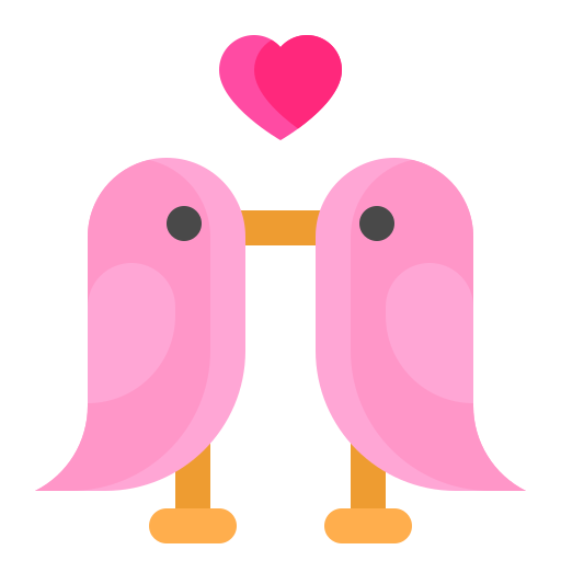 pájaros del amor icono gratis