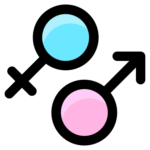 Gender Generic Outline Color Icon