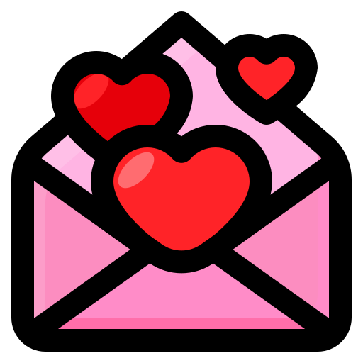 carta de amor icono gratis